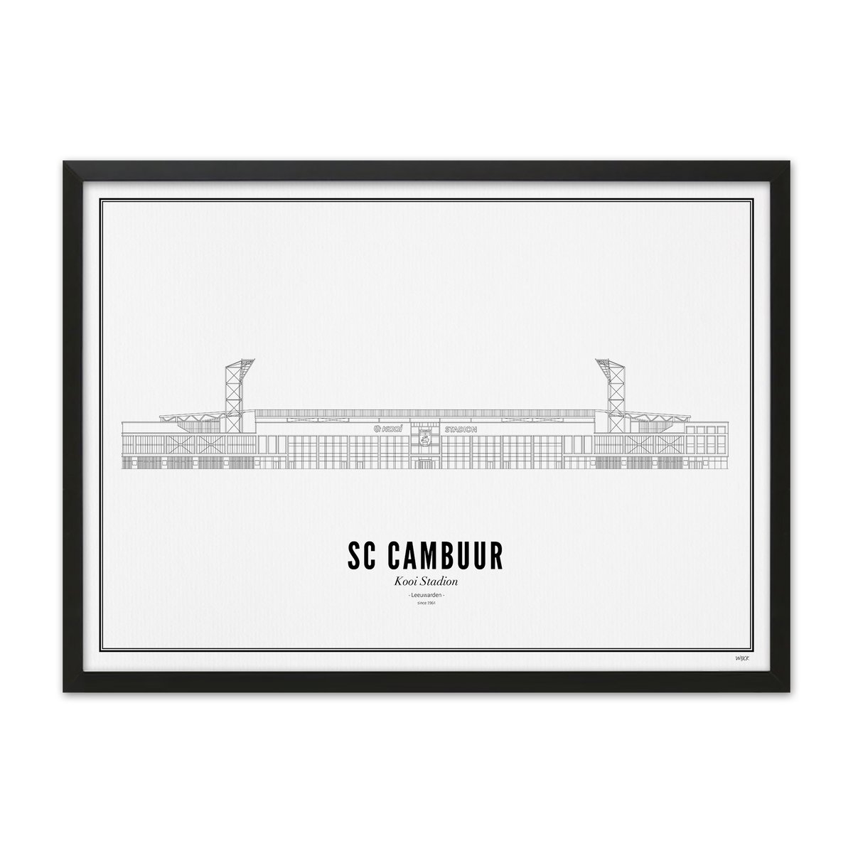 Poster van Kooi Stadion | WIJCK. 
